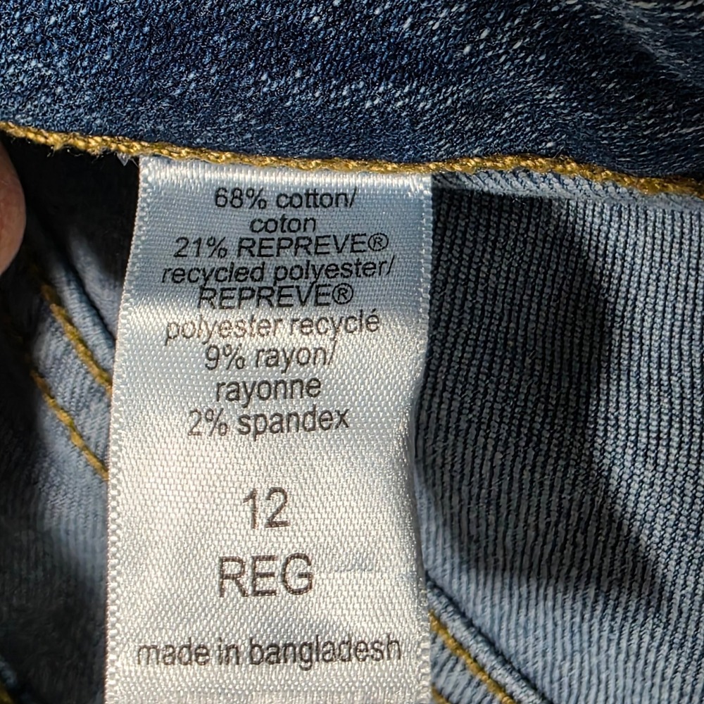 Maurices M Jeans High Rise Straight Leg Carpenter Pocket Blue Denim 12 Reg Women - Picture 6 of 11